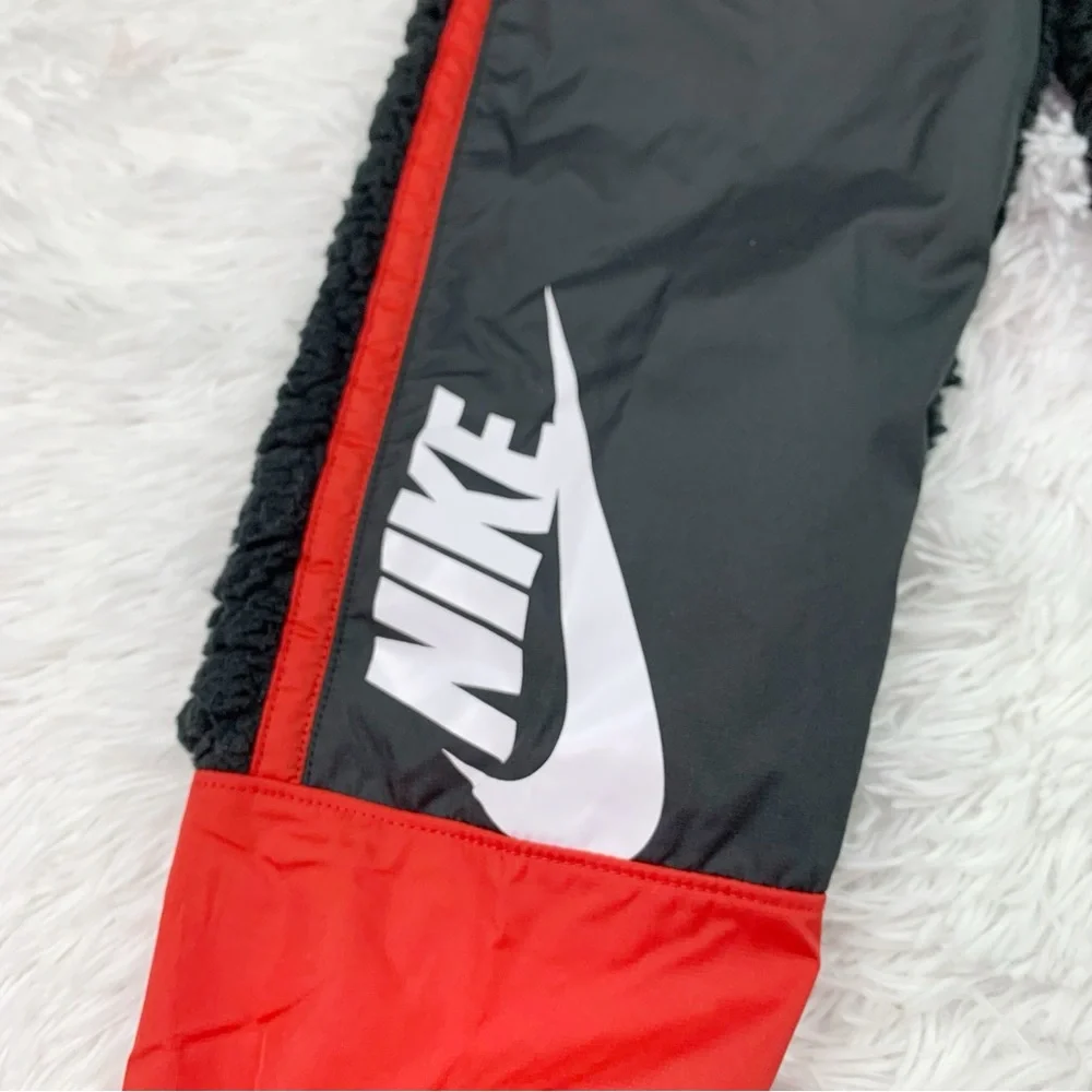 Nike Kids Black and Red‎ sherpa Track Pants joggers pants